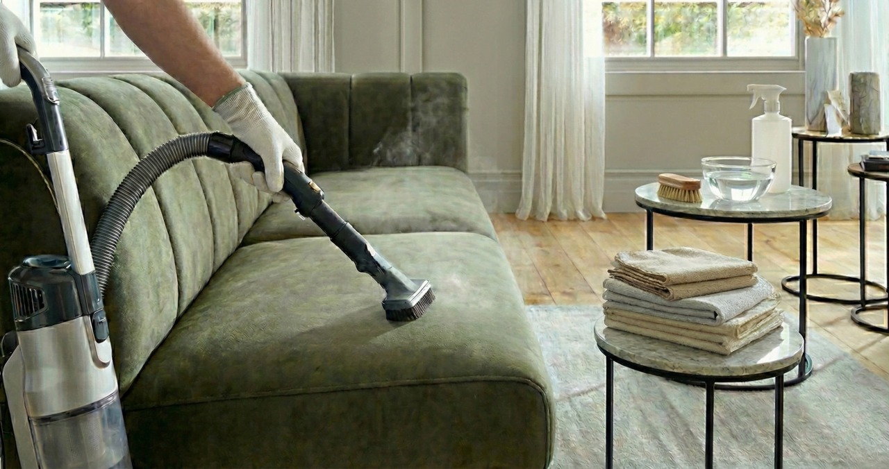 Cleaning a fabric sofa at home