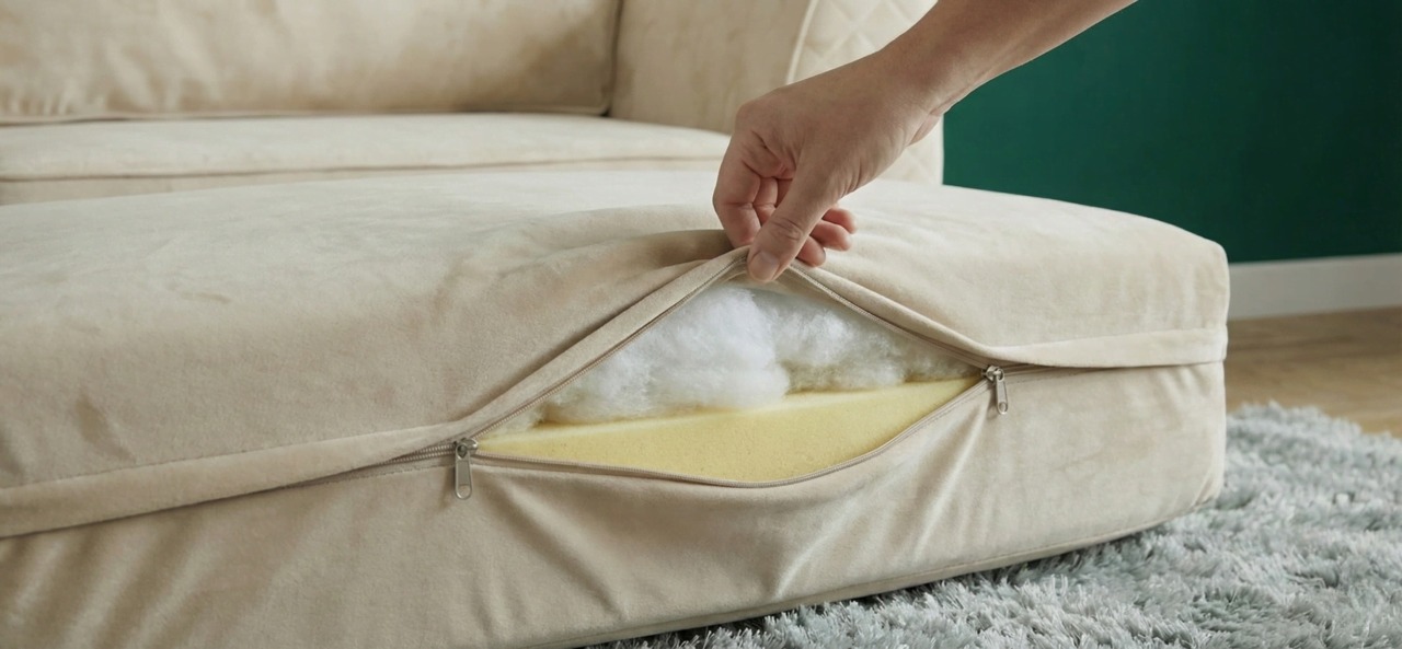 Unzipping a Removable Cushion Cover