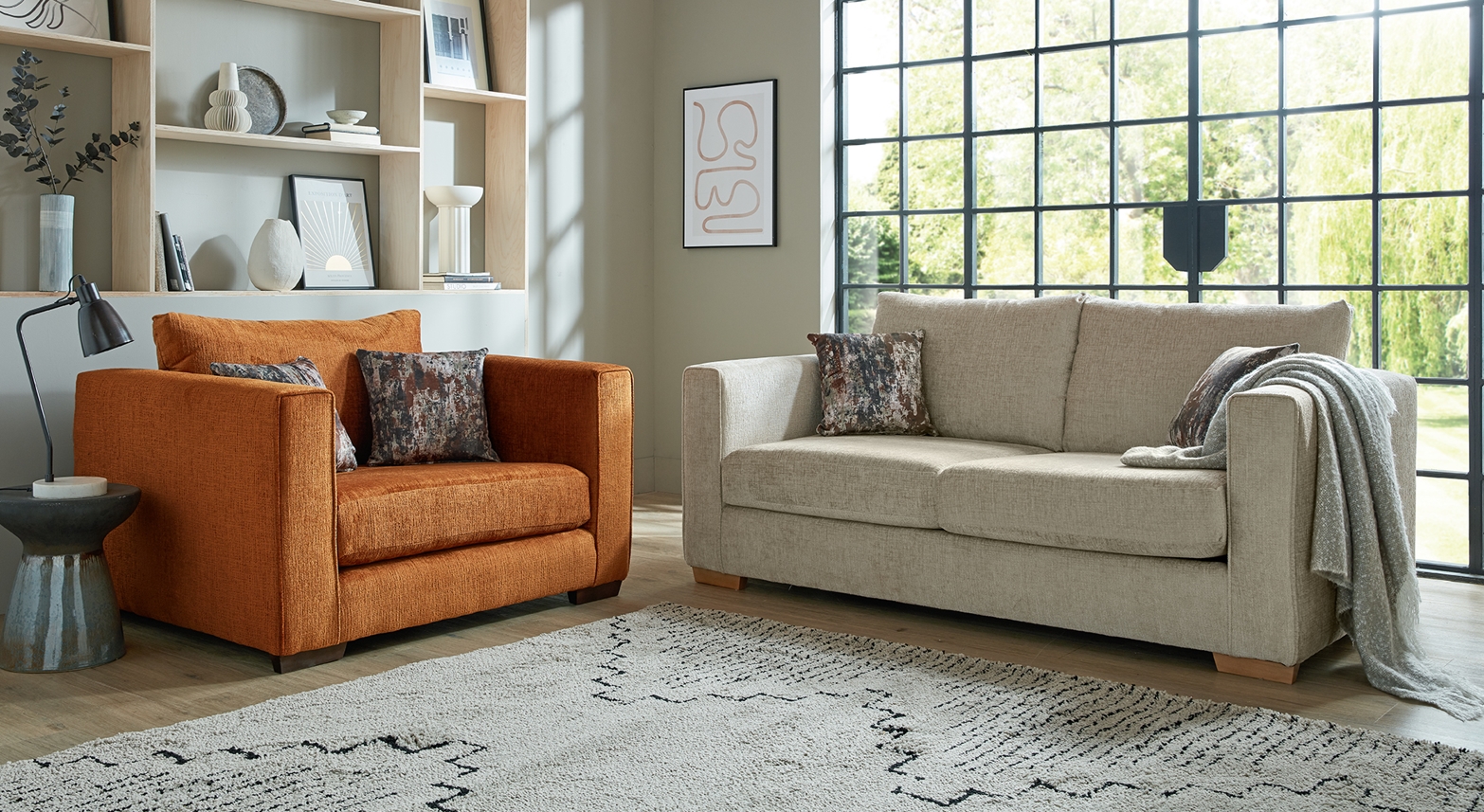 Oakham fabric sofa suite