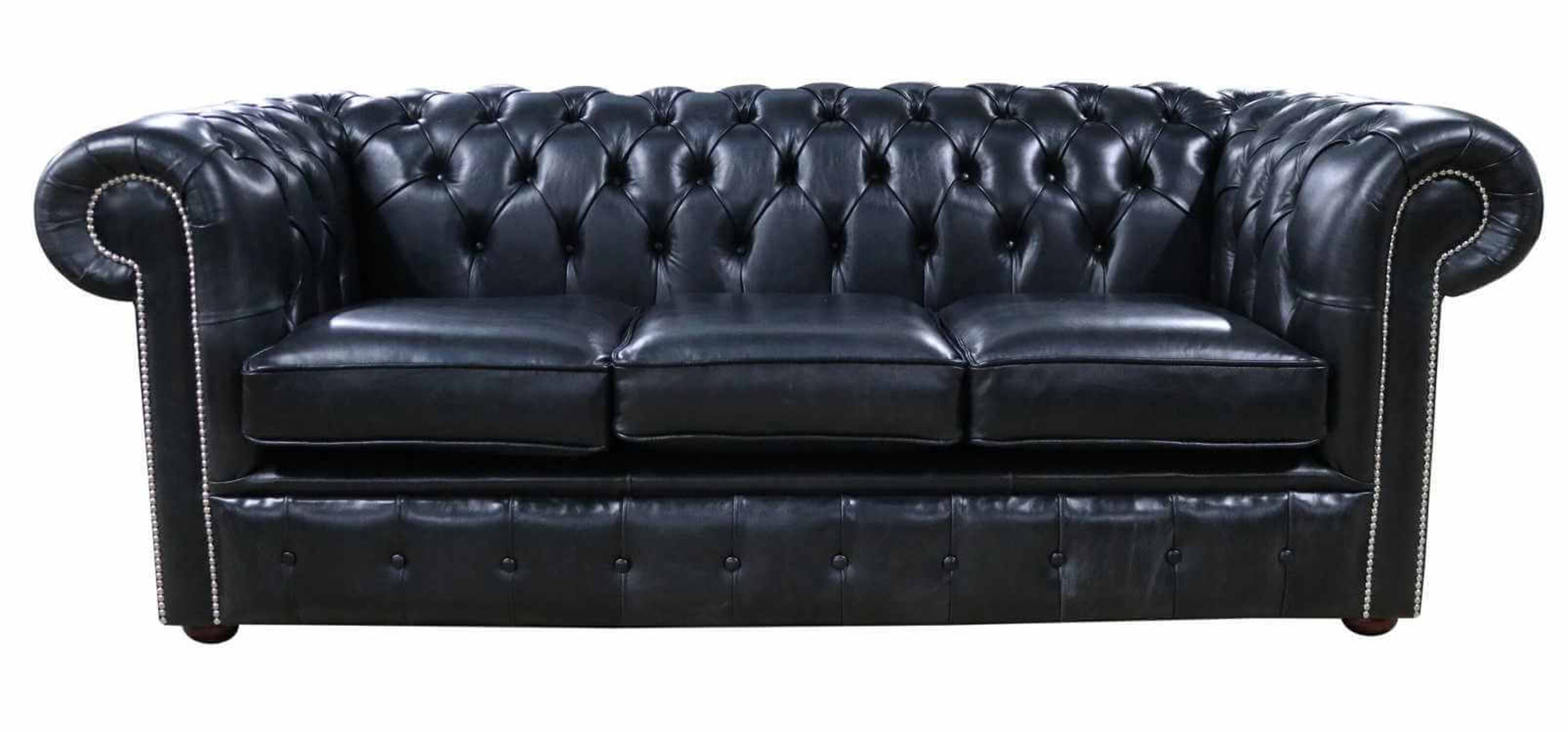 black leather chesterfield sofa