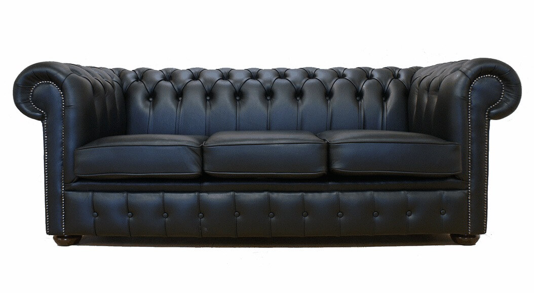 chesterfield 3 seater black 2