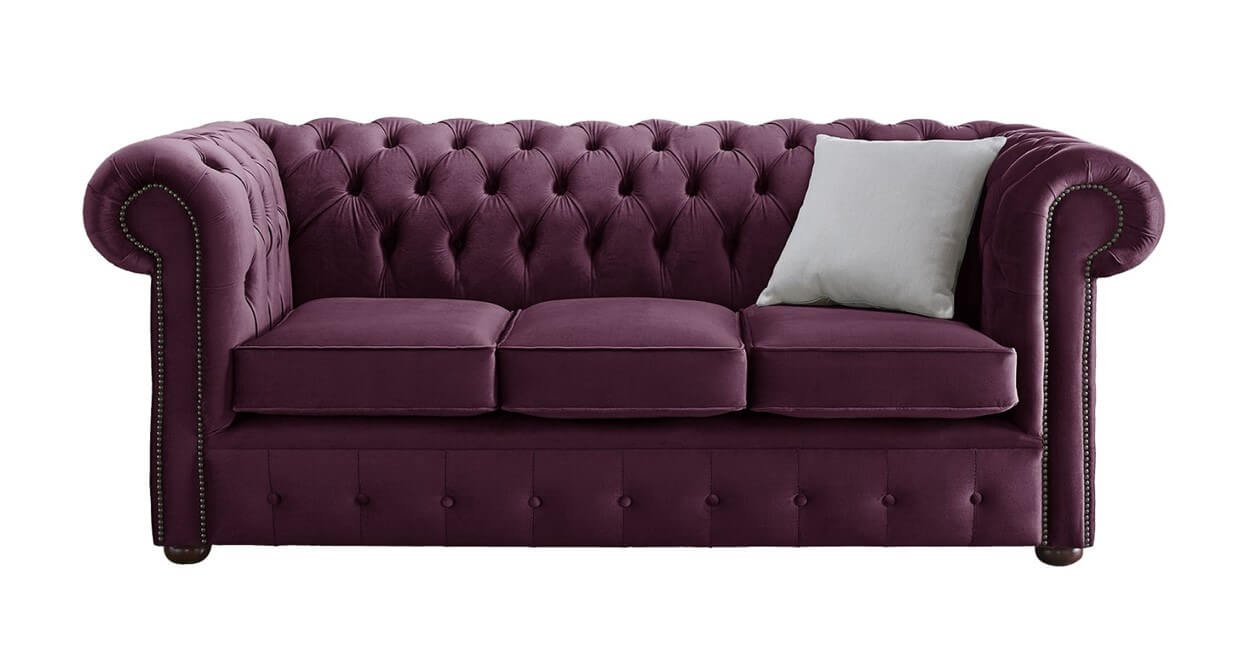 chesterfield velvet sofa malta boysenberry