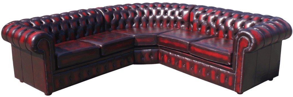 Oxblood Leather Chesterfield Sofa  %Post Title