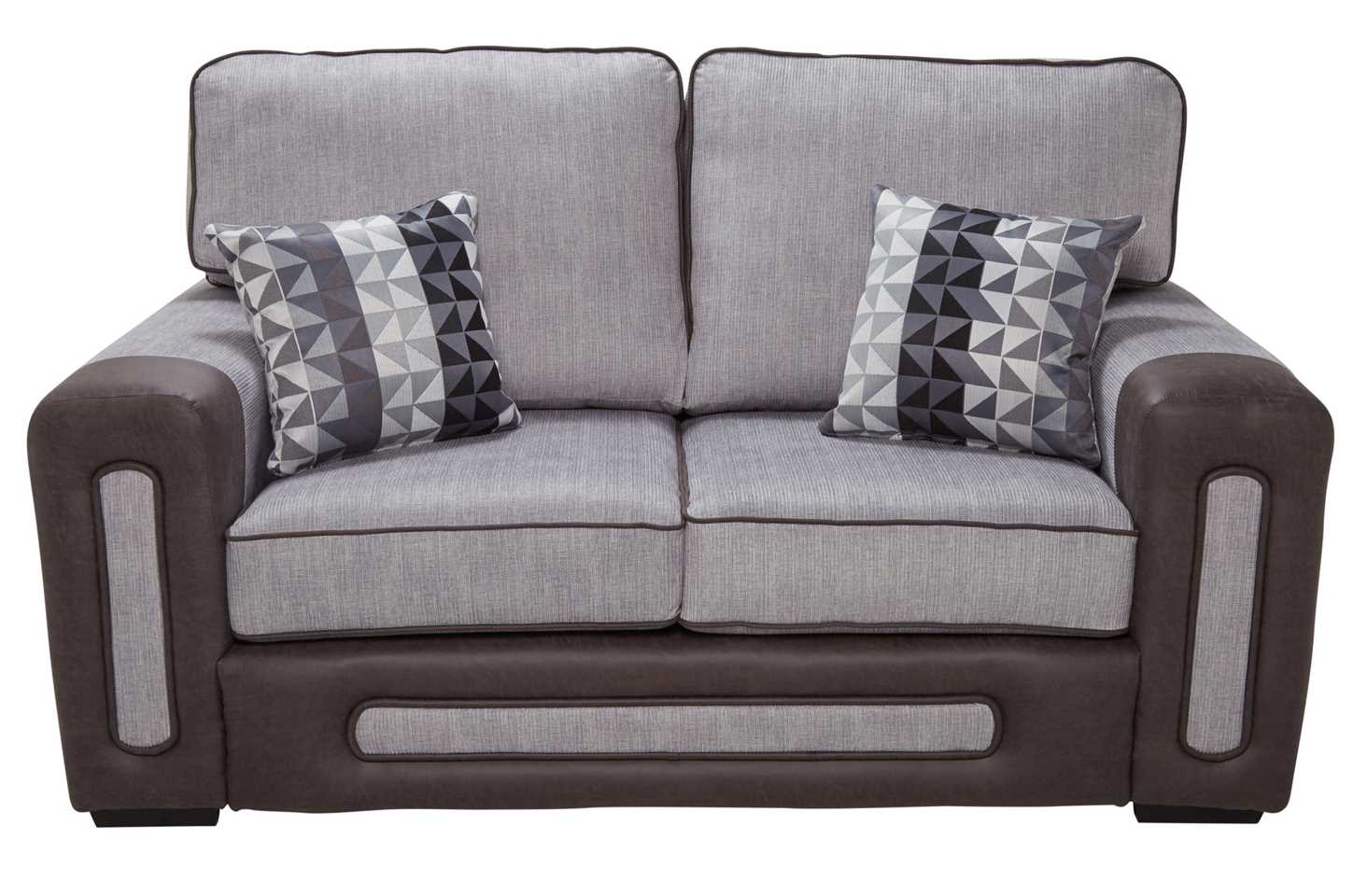 helena 2 seater fabric sofa settee in westbury silver