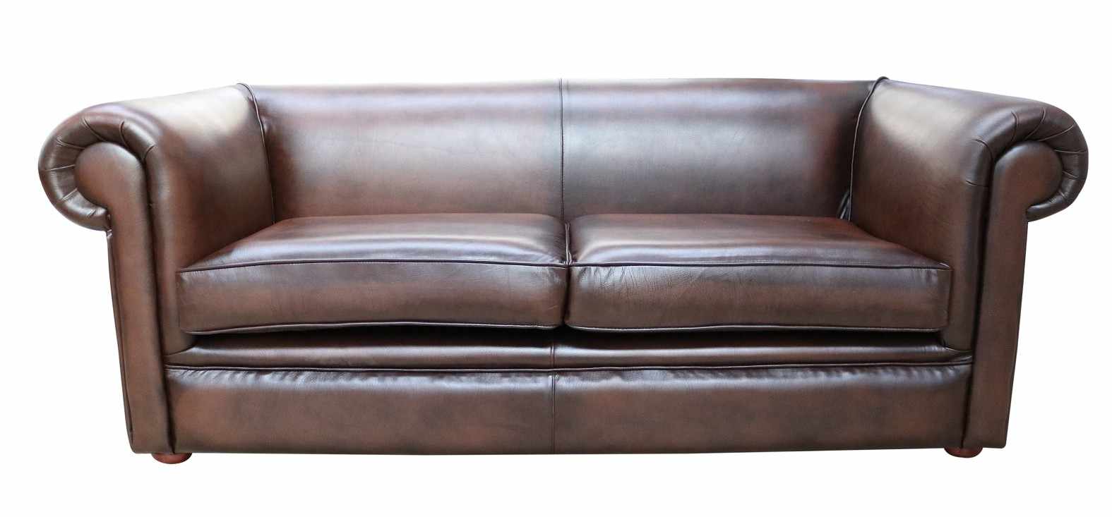 Sleek Chesterfield Sofa: Elegant Design Without Button Detailing  %Post Title