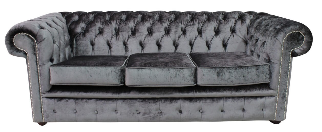 Elegant Grey Velvet Chesterfield Armchair Timeless Comfort for Modern Homes  %Post Title