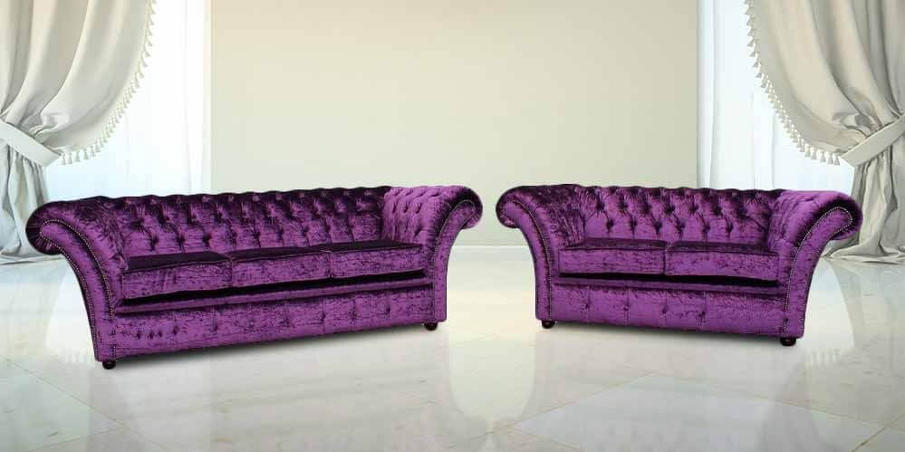 Chesterfield Velvet Sofa Set Luxurious Comfort in 2+3 Seater  %Post Title