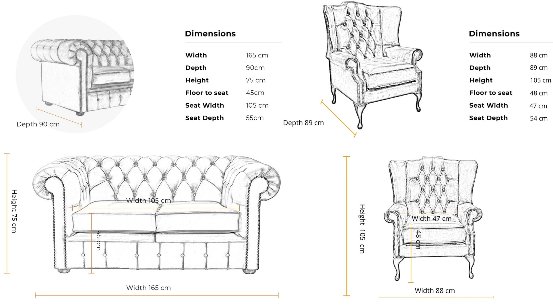 Dimensions_2_Seater_Wing_Chair_Sofa_Suite_