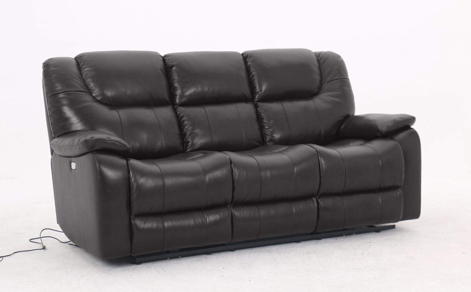 Product photograph of Barrett 3 Seater Electric Recliner Brown Leather Sofa from Designer Sofas 4U