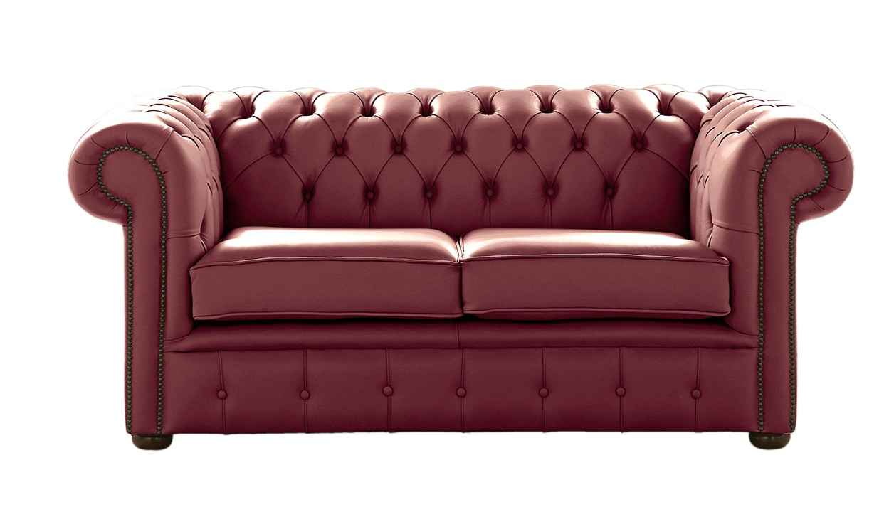 DesignerSofas4U | Burgandy leather Chesterfield Sofa