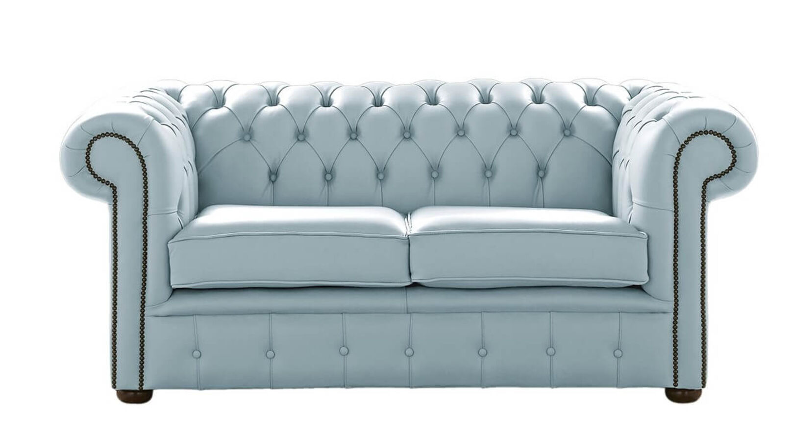 Pale blue 2024 chesterfield sofa