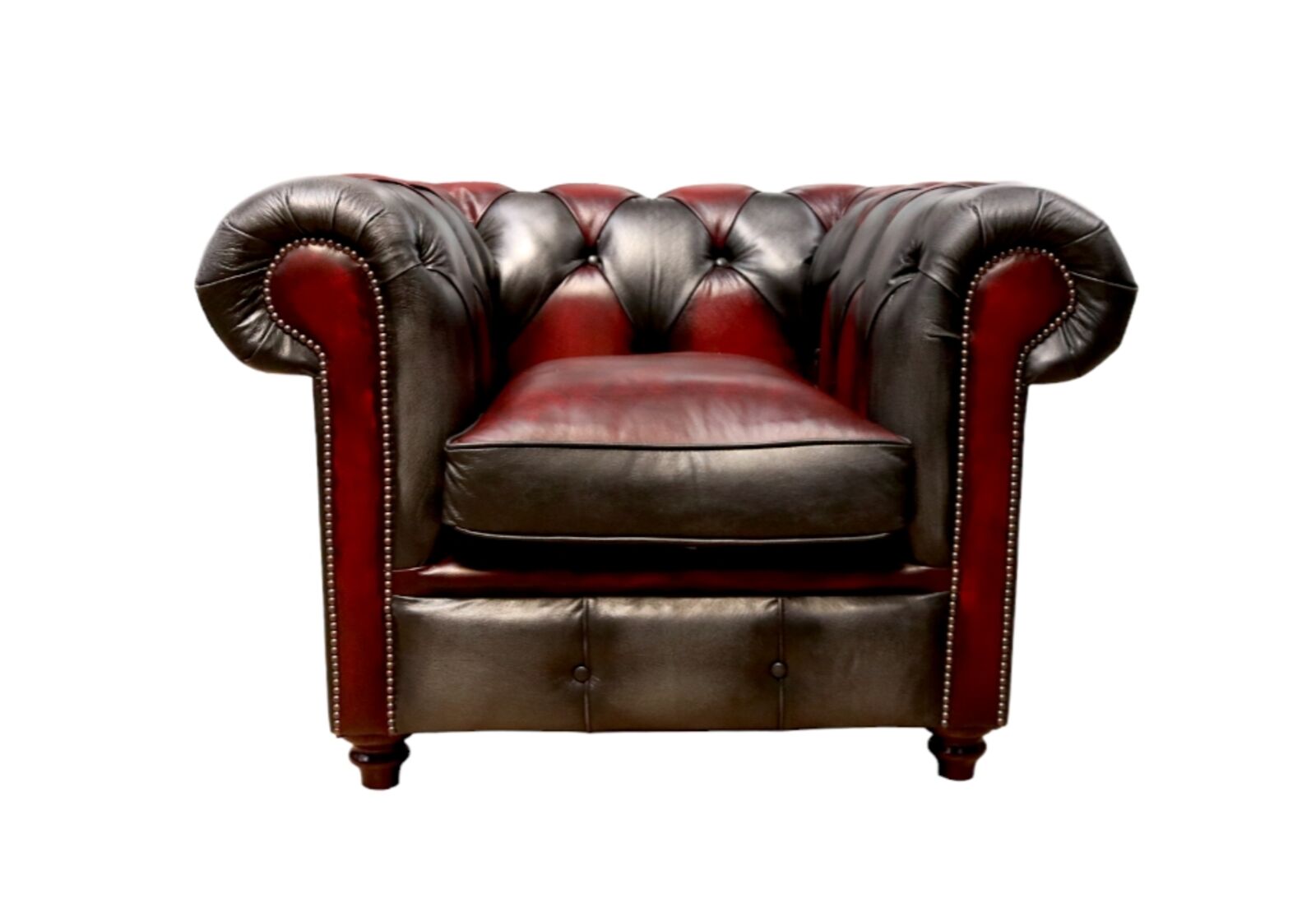 Product photograph of Duke Chesterfield Patchwork Devil Club Chair Antique Leather from Designer Sofas 4U