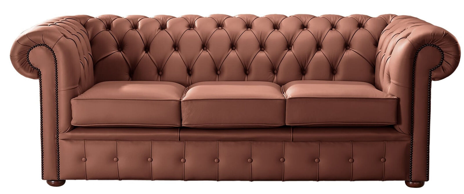 Product photograph of Chesterfield Handmade Leather Shelly Spice 3 Seater Sofa Settee from Designer Sofas 4U