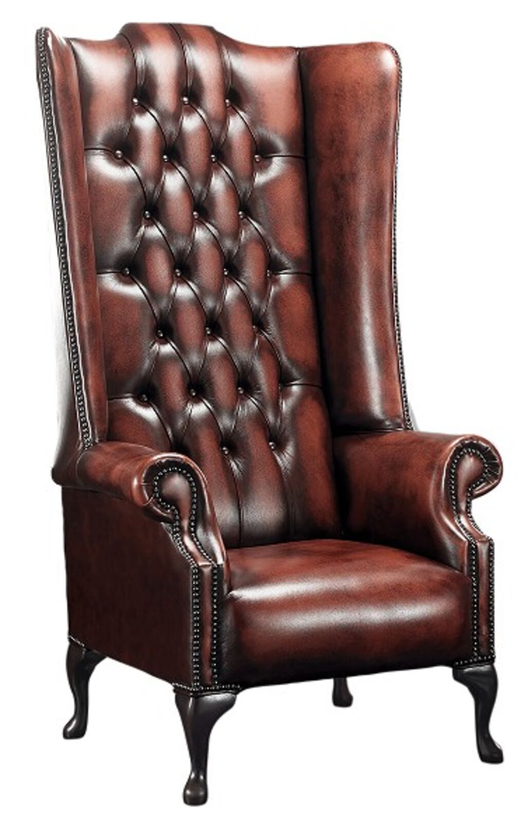 Product photograph of Chesterfield Soho 5ft 1780 S Leather High Back Wing Chair Antique Light Rust from Designer Sofas 4U