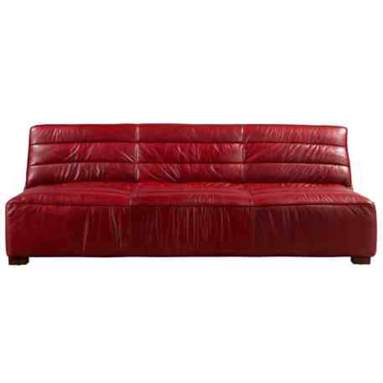 Product photograph of Armless Vintage Retro Distressed Leather 3 Seater Sofa Settee from Designer Sofas 4U