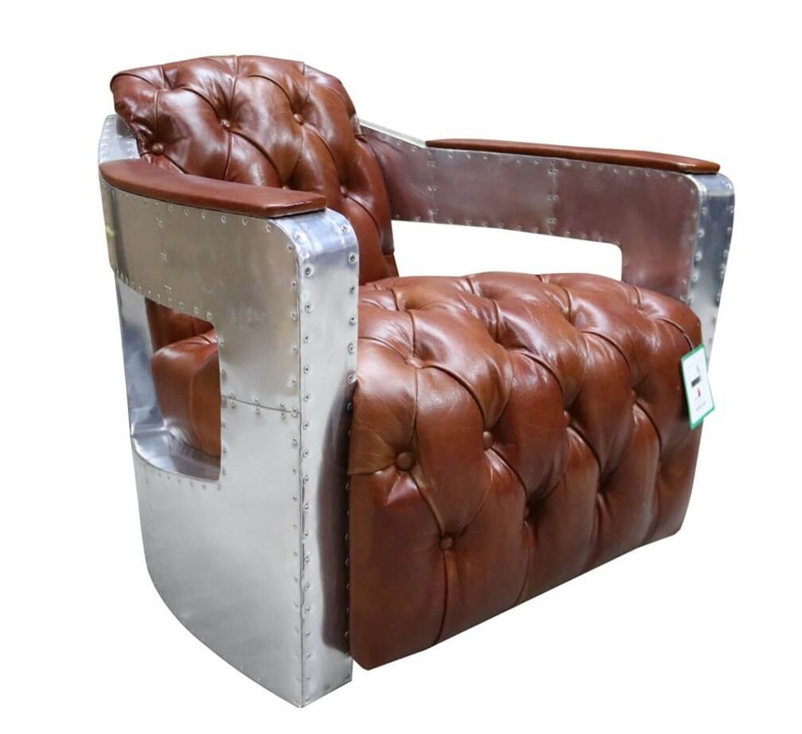Product photograph of Aviator Chesterfield Buttoned Distressed Vintage Tan Real Amp Hellip from Designer Sofas 4U