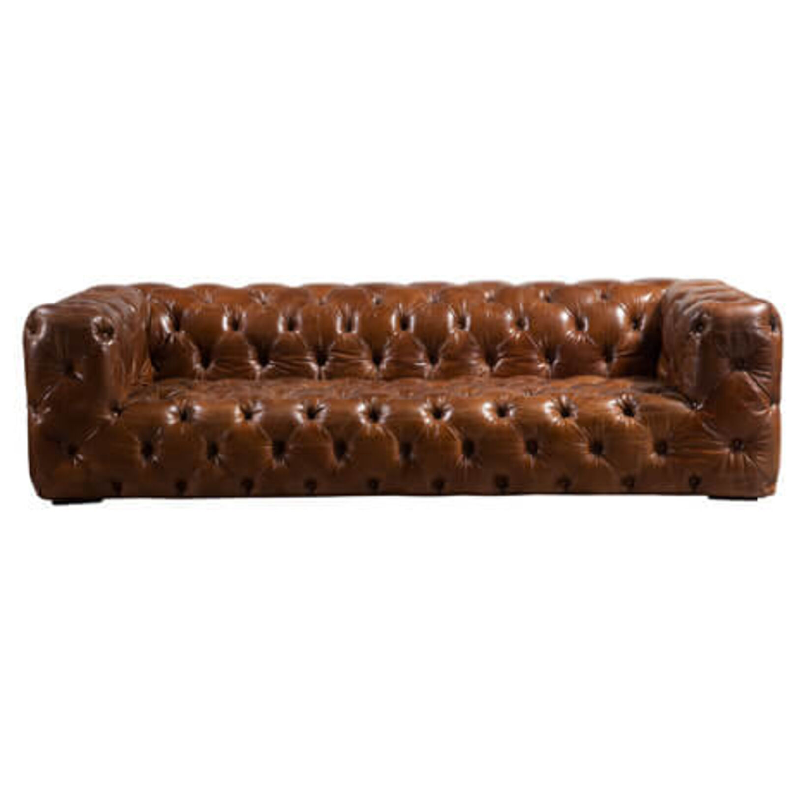 Product photograph of Aviator Chesterfield Distressed Vintage Aluminium Plated Industrial Sofa from Designer Sofas 4U