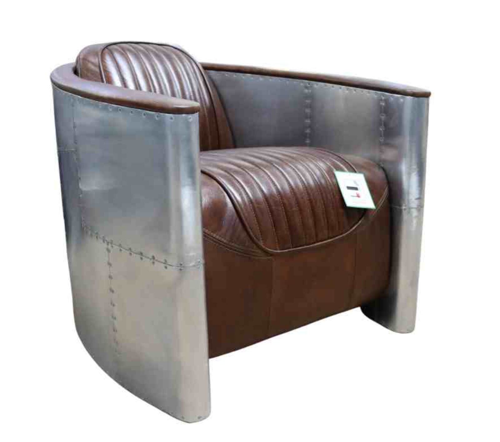 Product photograph of Aviator Pilot Vintage Brown Distressed Real Leather Chair from Designer Sofas 4U