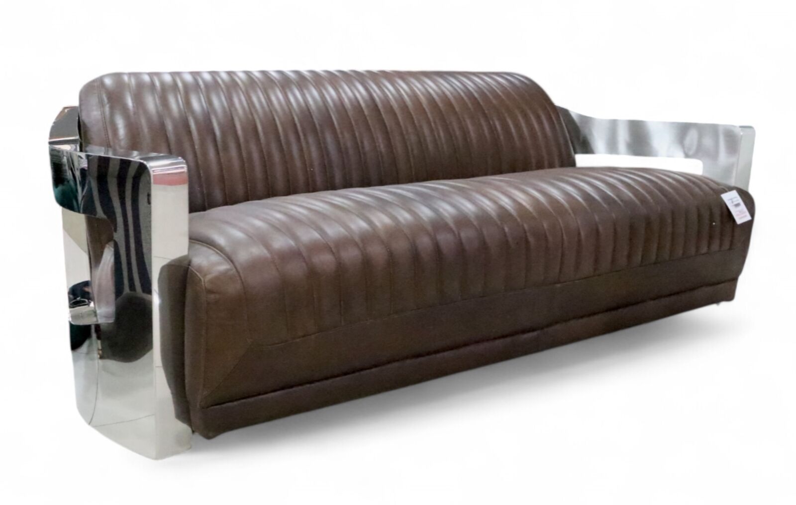 Product photograph of Aviator Vintage Retro 3 Seater Distressed Brown Leather Man Cave Sofa from Designer Sofas 4U