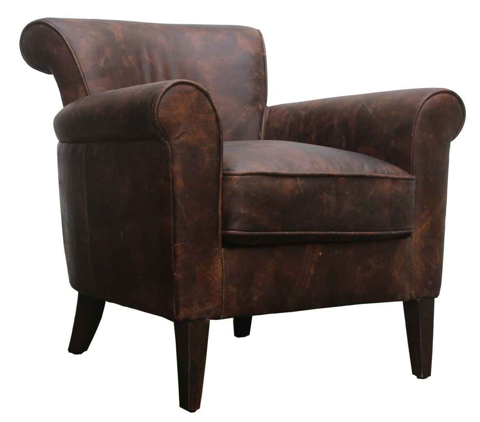 Product photograph of Bayswater Vintage Distressed Leather Armchair from Designer Sofas 4U