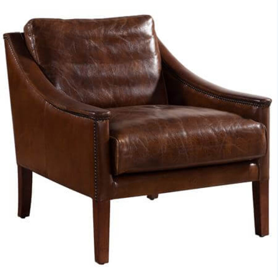 Designer Chocolate Brown Distressed Faux Leather Upholstery 
