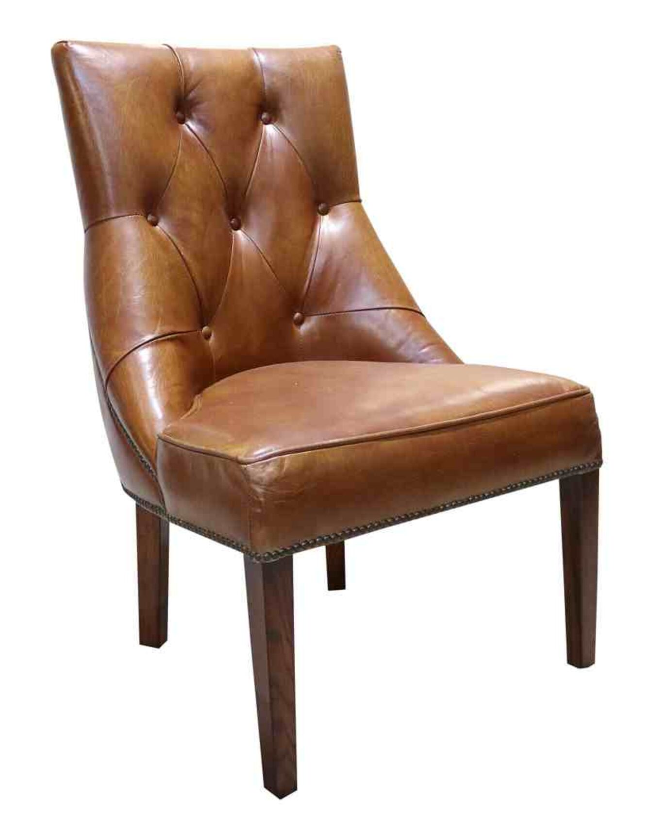 distressed brown leather dining chairs