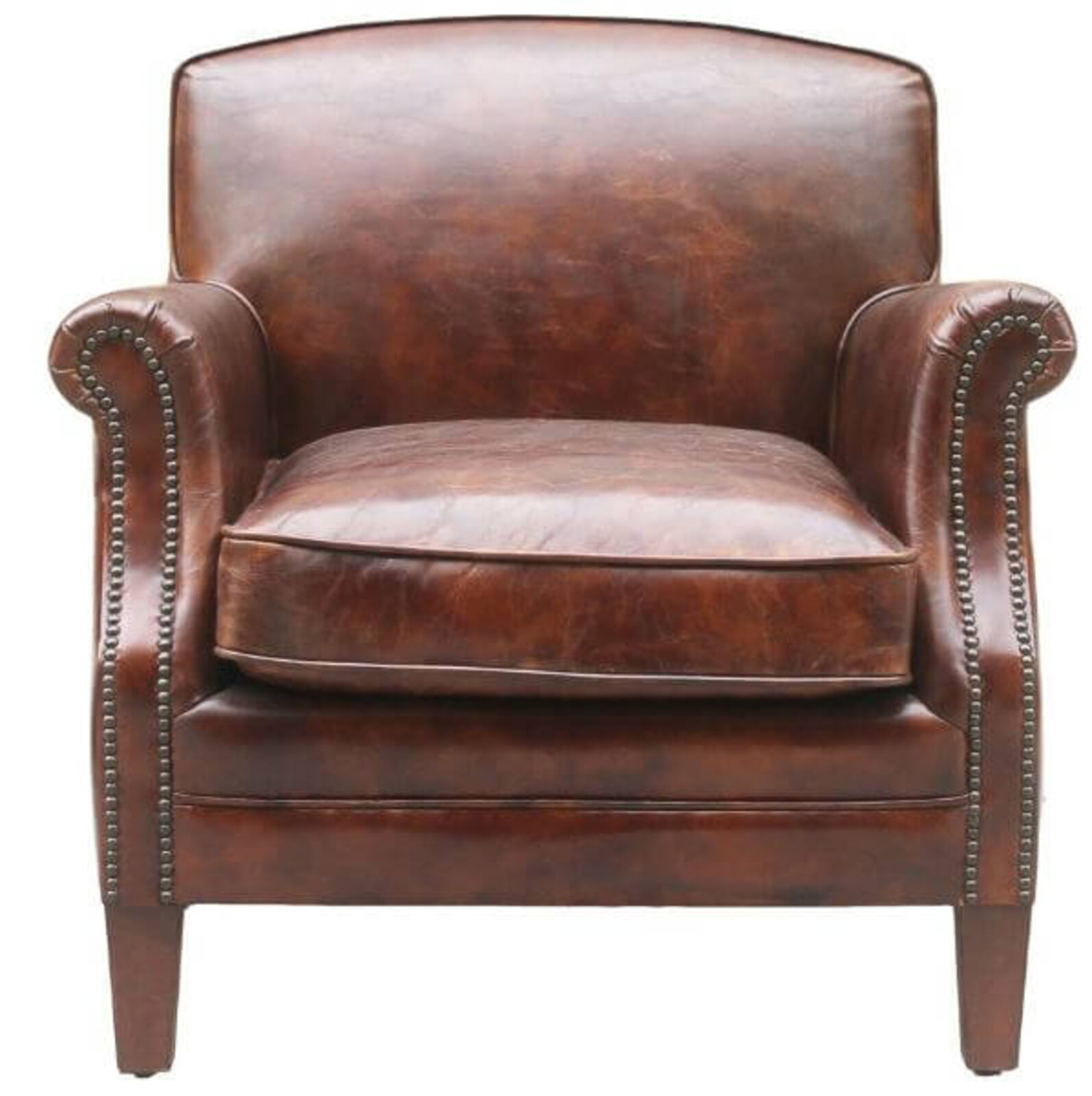 Product photograph of Camber Vintage Distressed Leather Armchair from Designer Sofas 4U