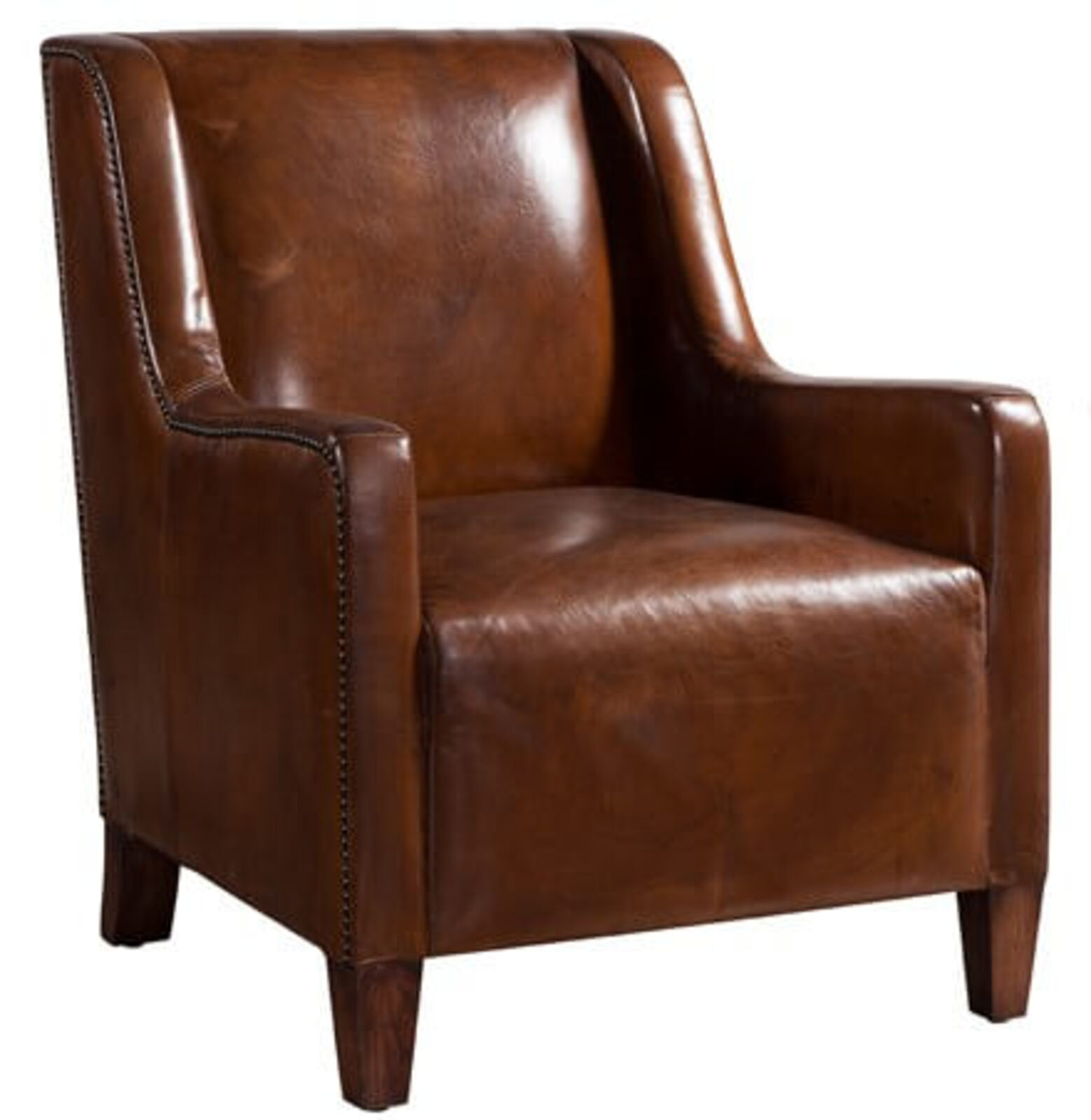 Product photograph of Camford Vintage Distressed Leather Armchair from Designer Sofas 4U