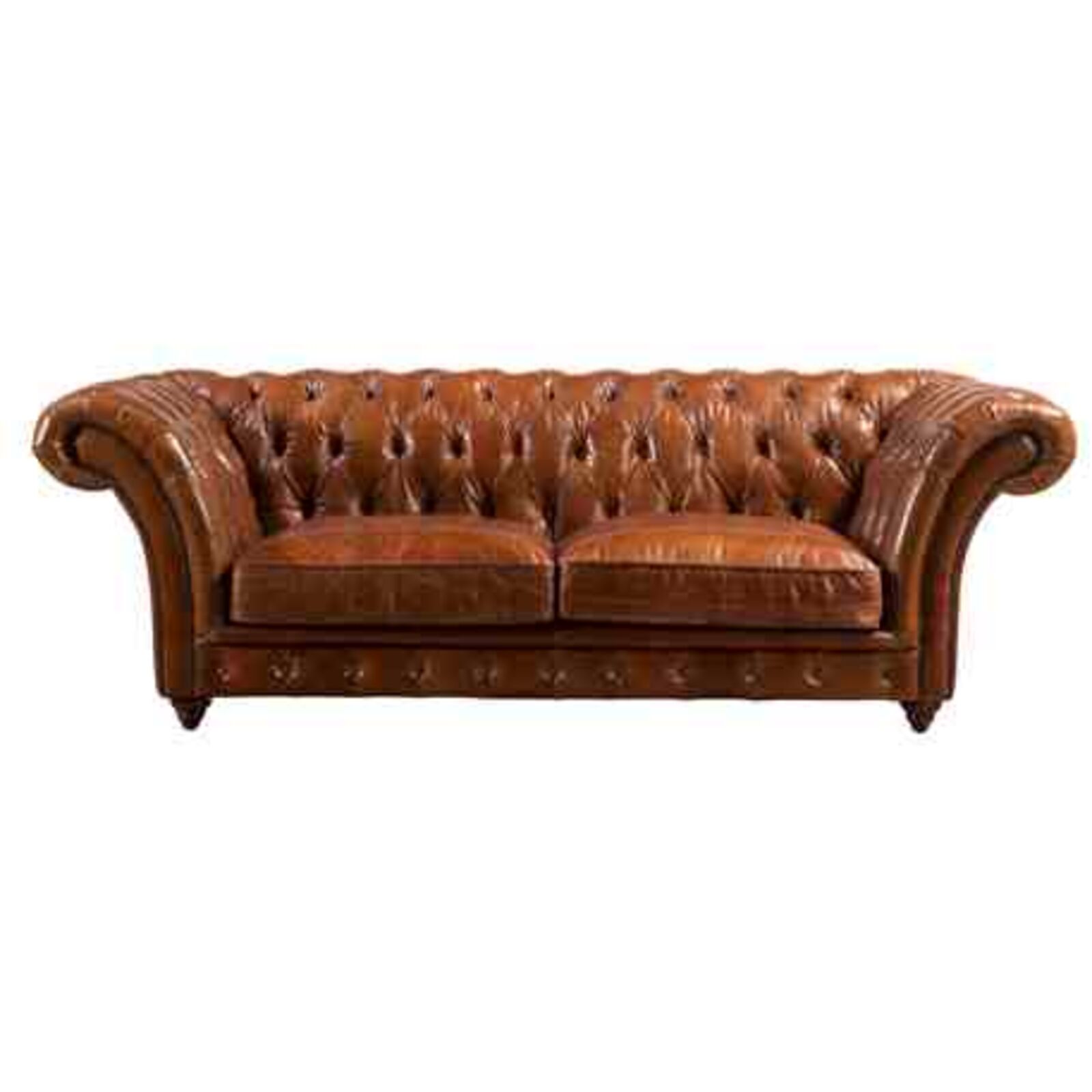 Product photograph of Chelsea Chesterfield Vintage 3 Seater Distressed Leather Settee Sofa from Designer Sofas 4U