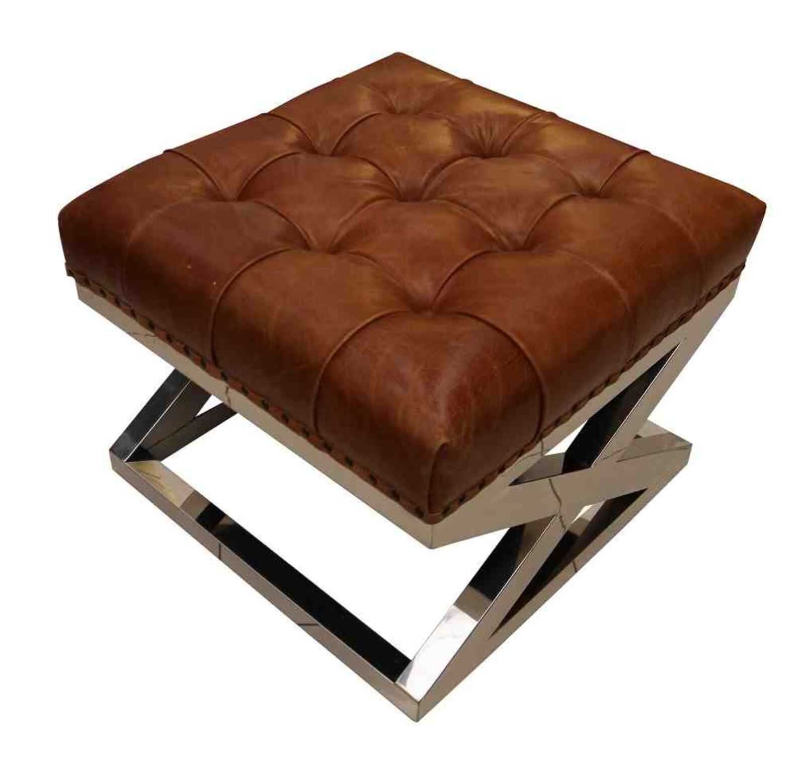 Product photograph of Chesterfield Buttoned Distressed Vintage Tan Leather Metal Amp Hellip from Designer Sofas 4U