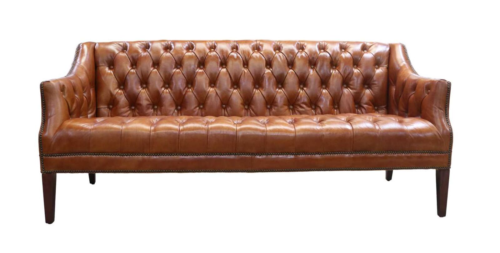 Product photograph of Louis Vintage Distressed Chesterfield 3 Seater Leather Sofa from Designer Sofas 4U