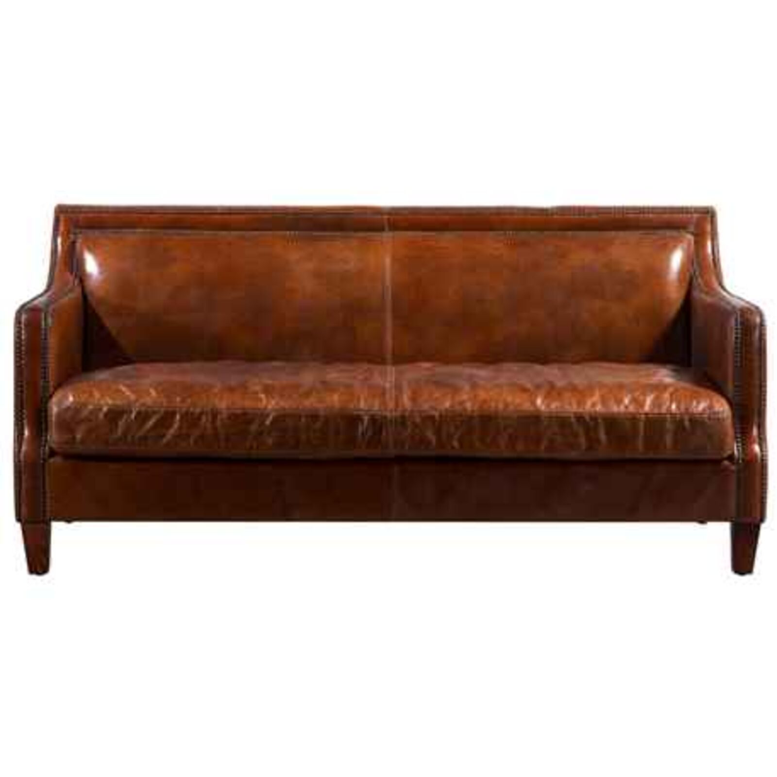 Product photograph of Chichester Vintage Distressed Leather 3 Seater Stud Sofa from Designer Sofas 4U