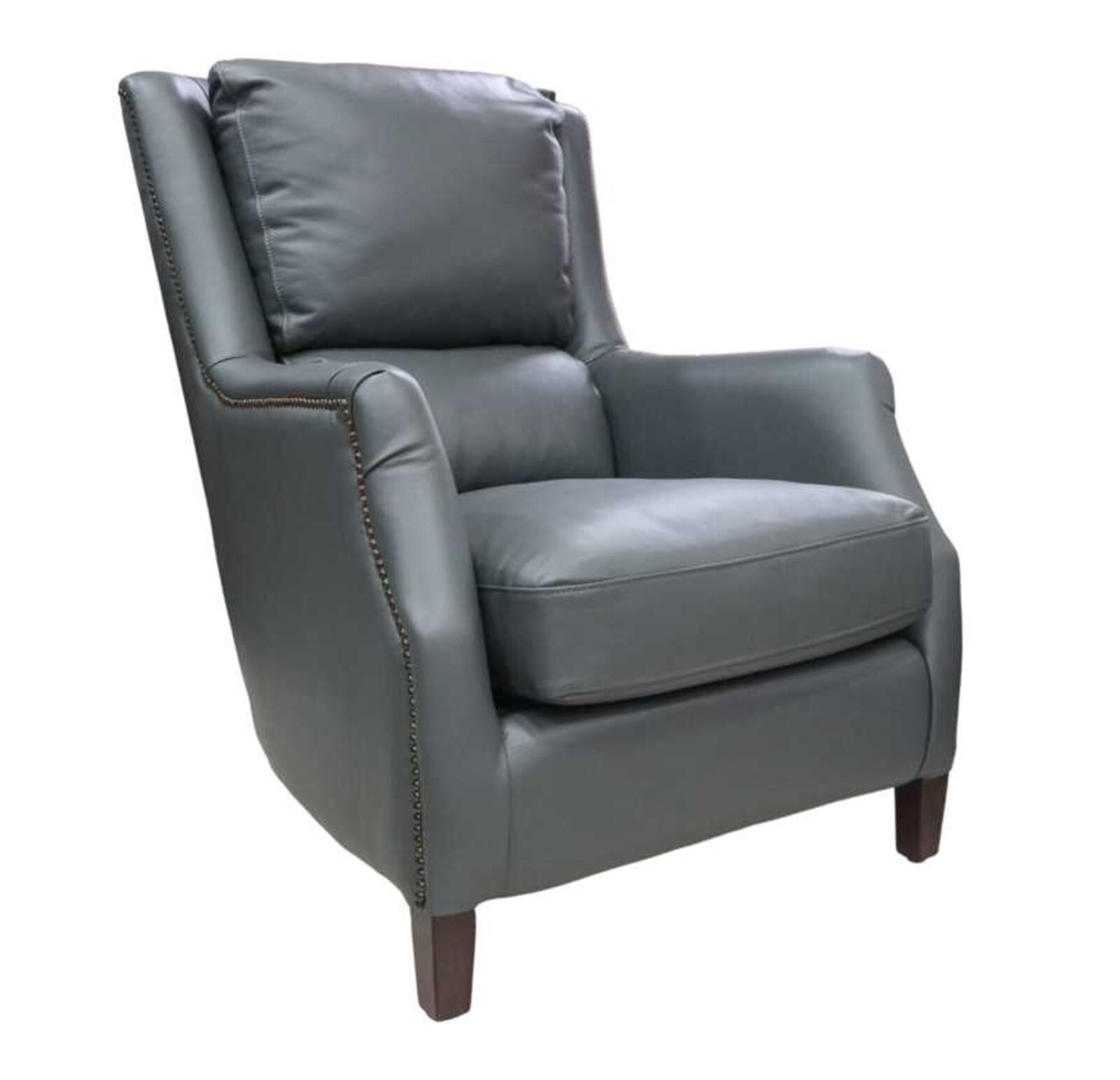 Product photograph of Crofter Vintage Grey Leather High Back Chair from Designer Sofas 4U