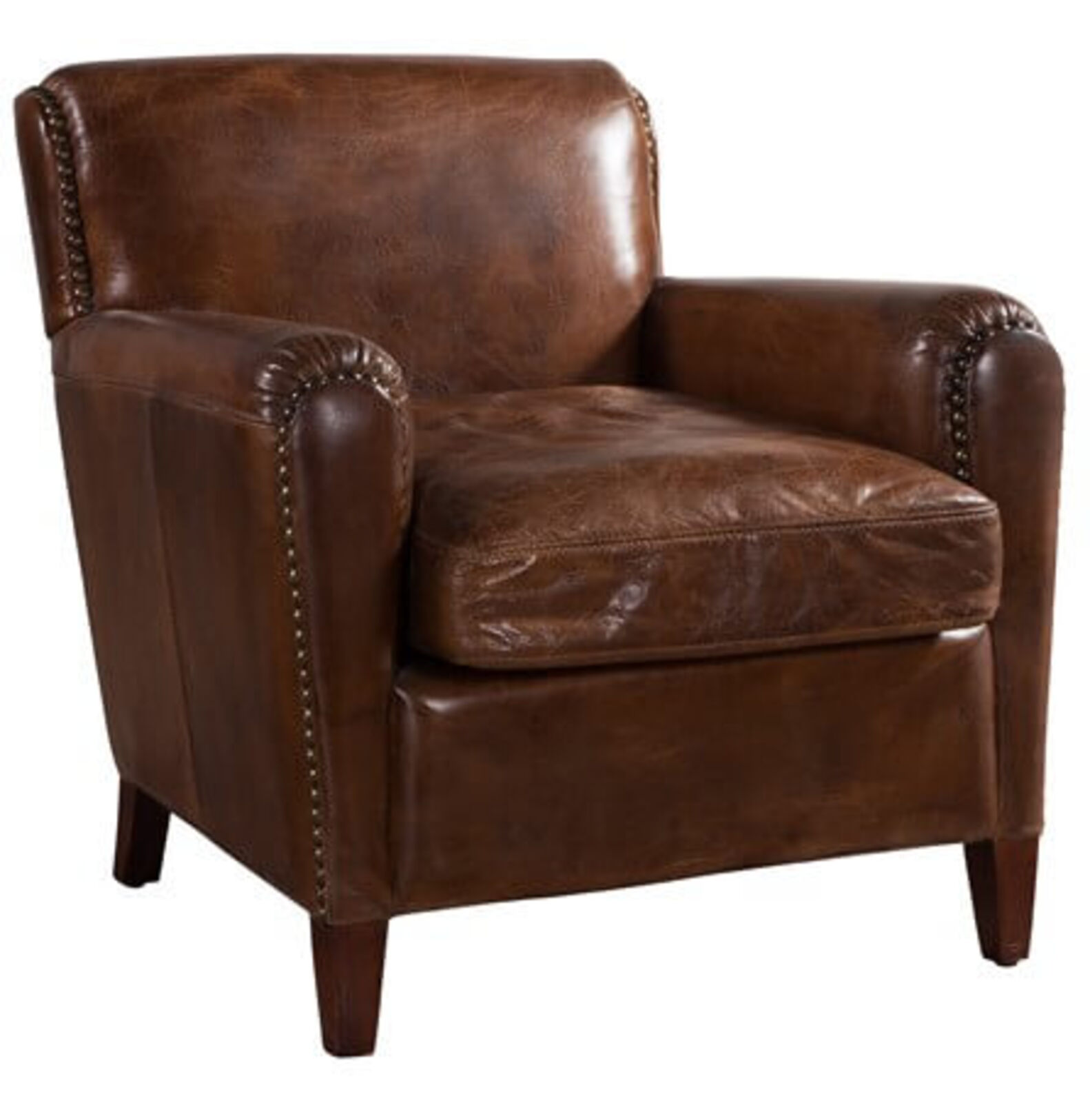 Product photograph of Eccentric Vintage Distressed Leather Club Chair from Designer Sofas 4U