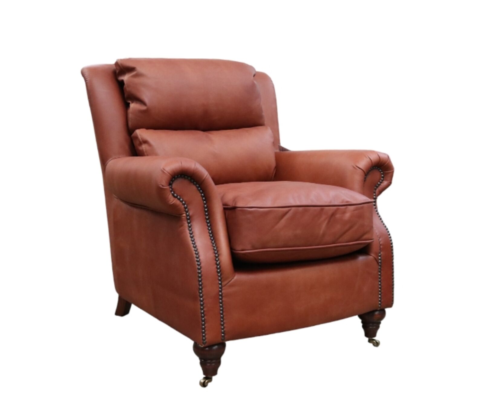 Product photograph of Special Offer Florence Vintage Nappa Coffee Brown Leather Armchair from Designer Sofas 4U