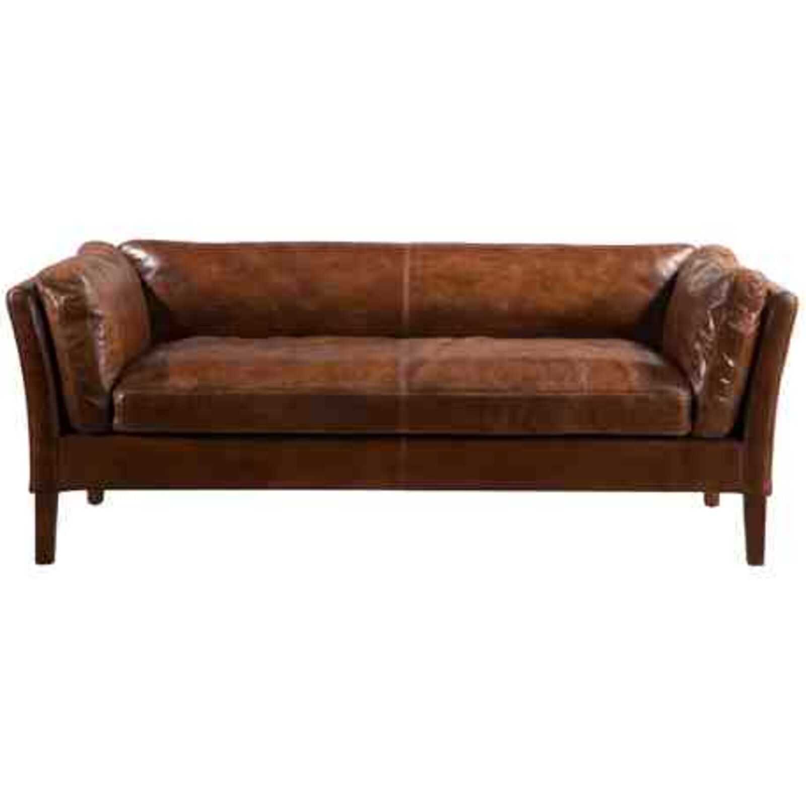 Product photograph of Groucho Vintage Distressed Leather 3 Seater Settee Sofa from Designer Sofas 4U