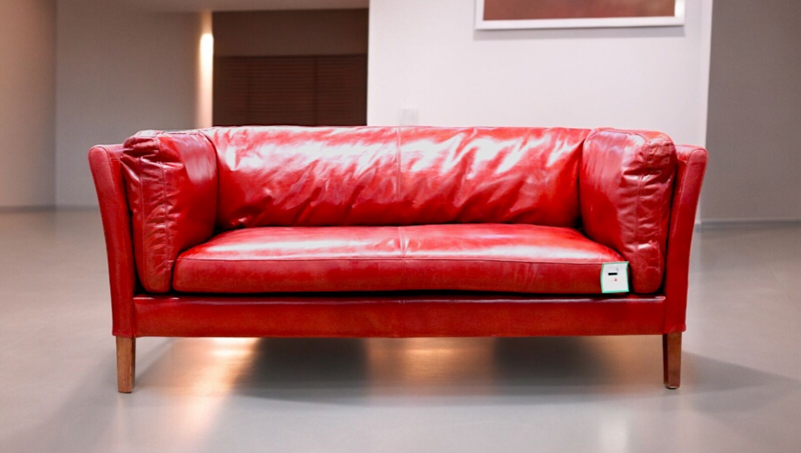 Product photograph of Groucho Vintage Rouge Red Distressed Leather 3 Seater Sofa from Designer Sofas 4U