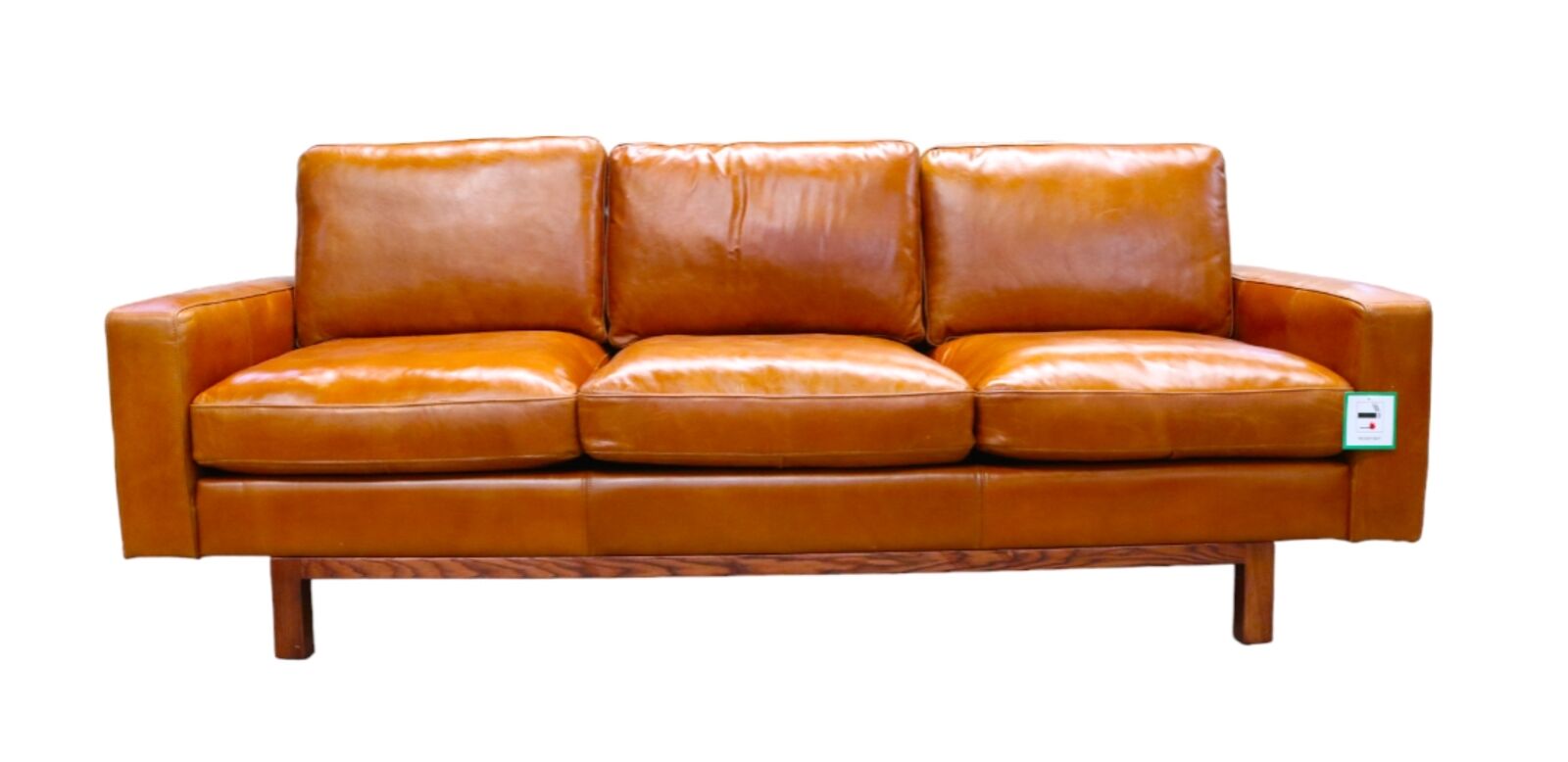 Product photograph of Madison Vintage Distressed Tan Leather Sofa from Designer Sofas 4U