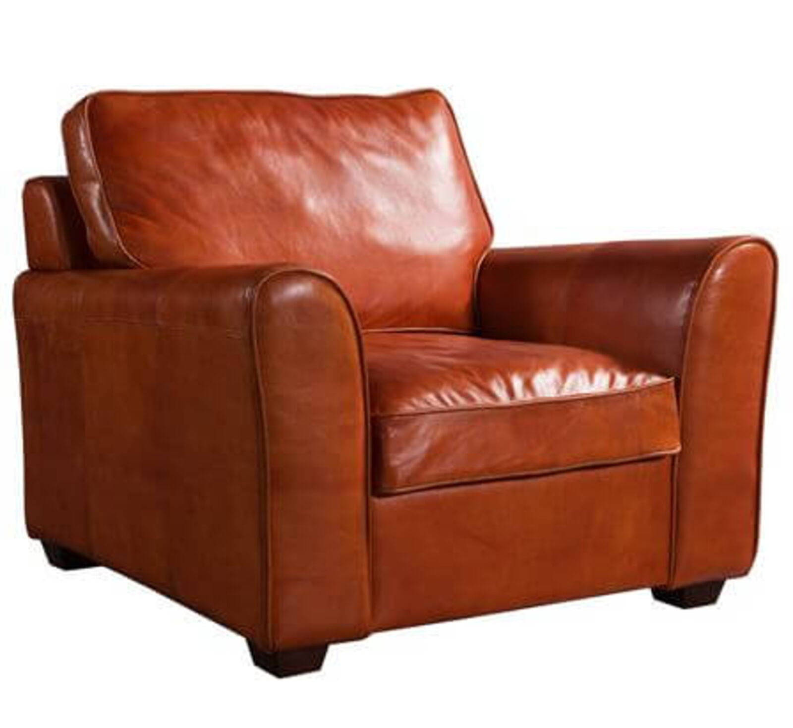 Product photograph of Mikado Vintage Retro Distressed Leather Armchair from Designer Sofas 4U