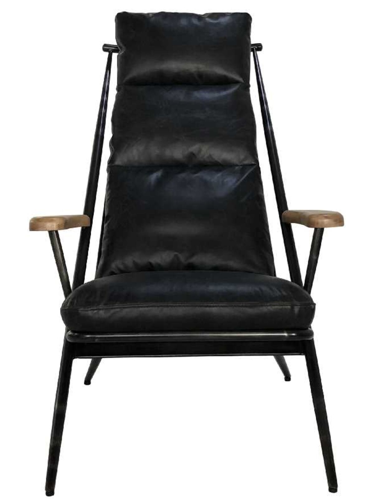 Product photograph of Morello Vintage Black Leather Armchair from Designer Sofas 4U