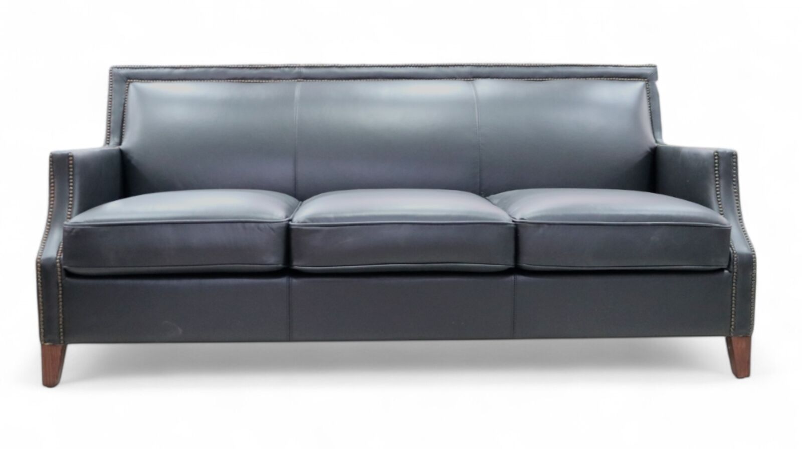 Product photograph of Portsmouth 3 Seat Vintage Nappa Grey Leather Settee Sofa from Designer Sofas 4U