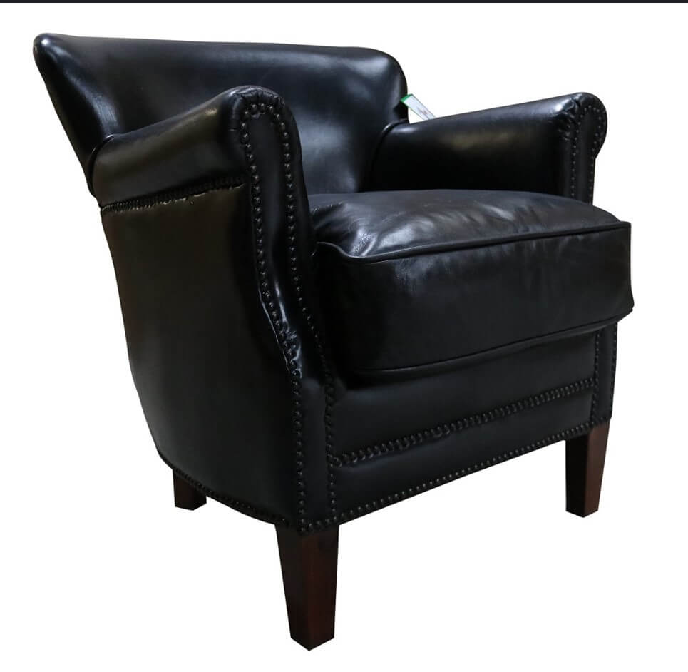 black leather armchairs for sale