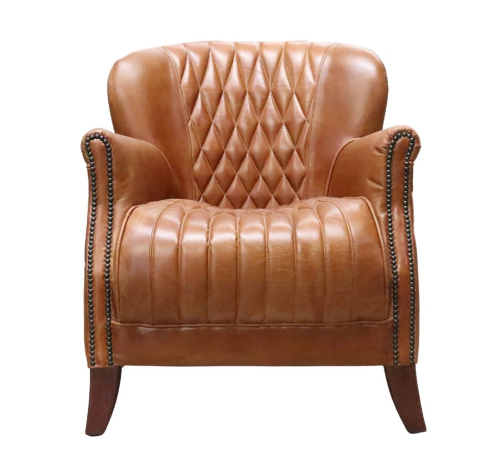 Product photograph of Scholar Vintage Distressed Leather Armchair Vintage Tan from Designer Sofas 4U