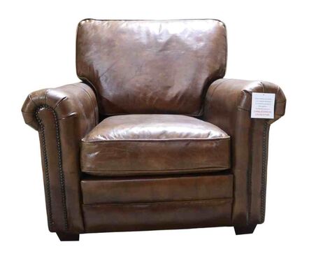 Sloane Vintage Brown Retro Distressed Leather Armchair