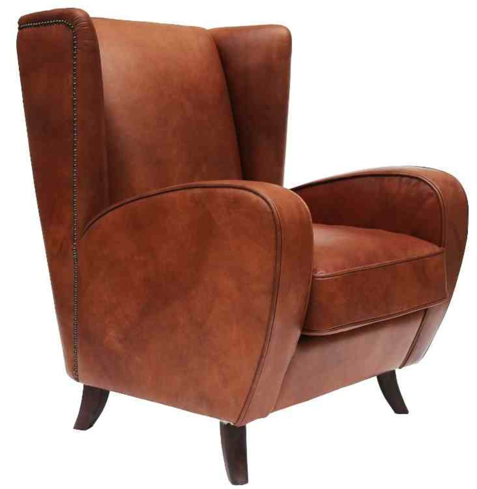 Product photograph of Thomas Vintage Distressed Leather Armchair from Designer Sofas 4U