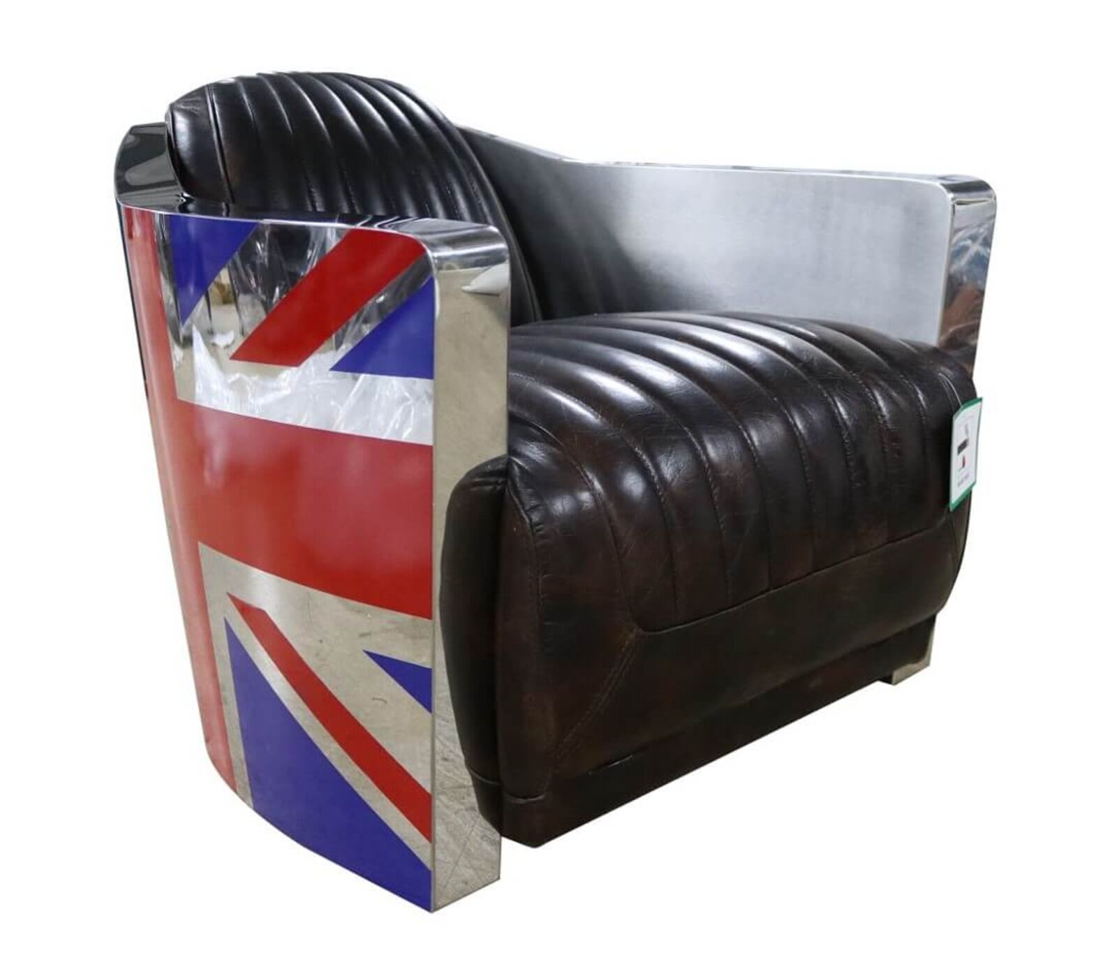 Product photograph of Union Jack Aviator Retro Distressed Vintage Tobacco Brown Amp Hellip from Designer Sofas 4U