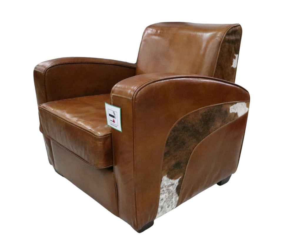 distressed leather rocker recliner