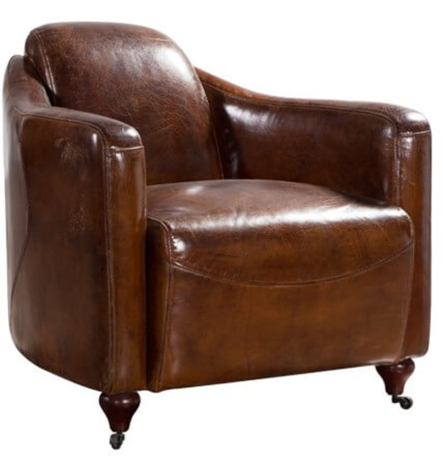 Product photograph of Vintage Distressed Leather Club Chair from Designer Sofas 4U