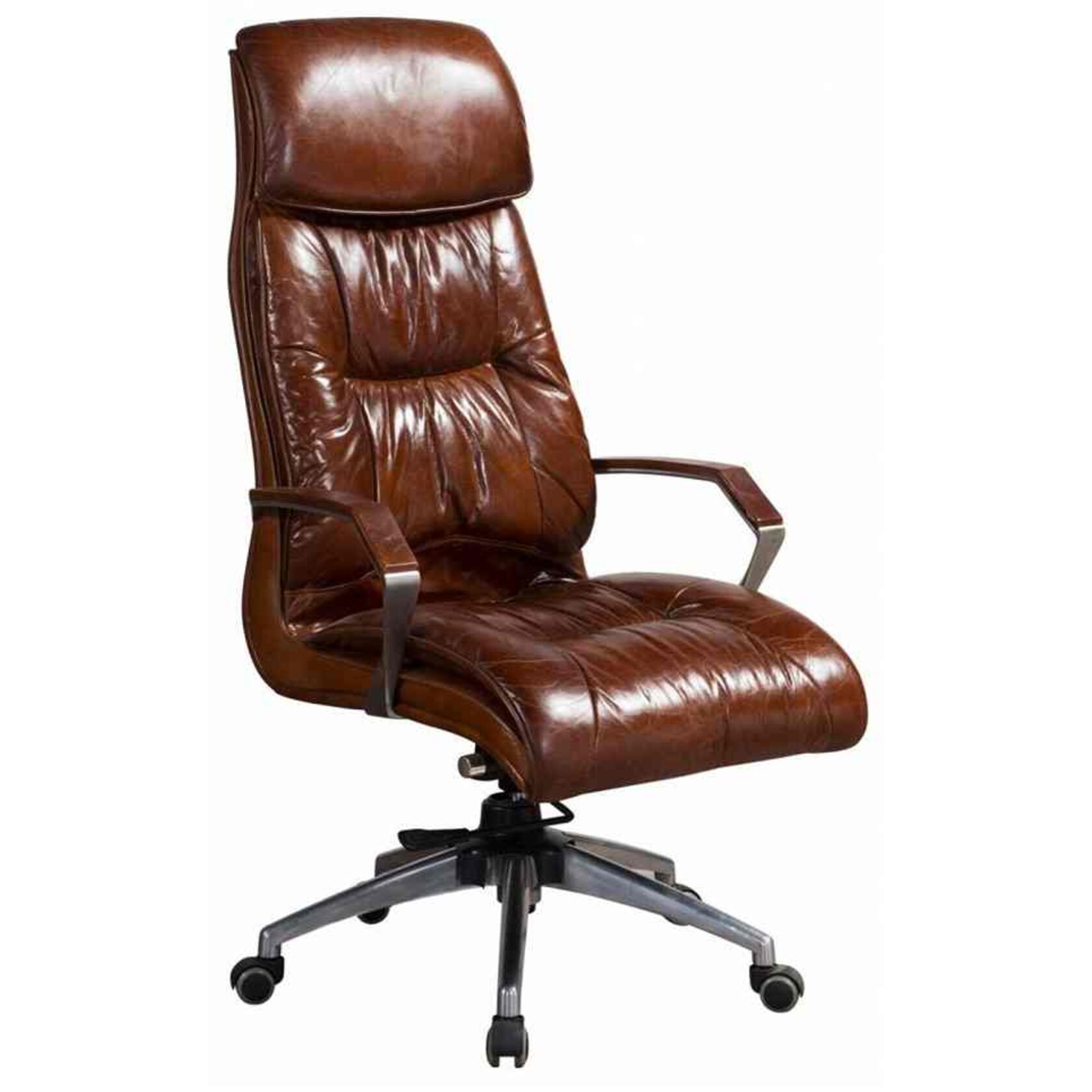 old leather office chair