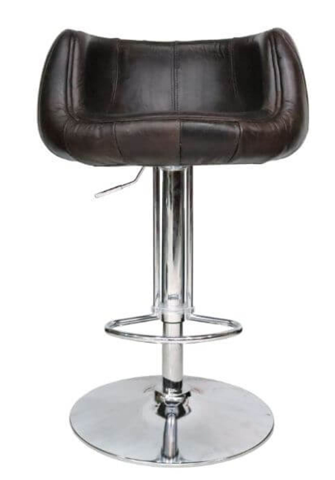 Product photograph of Vintage Tobacco Brown Distressed Leather Barstool from Designer Sofas 4U
